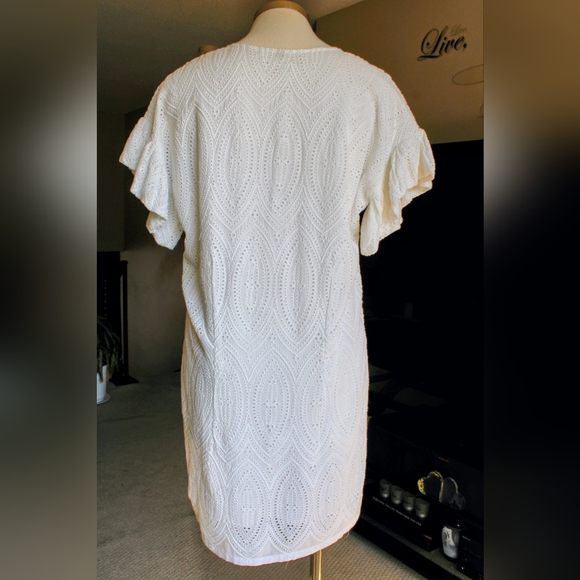 Maria Oliver Women’s Size S White Crochet Midi Dress - Picture 2 of 6